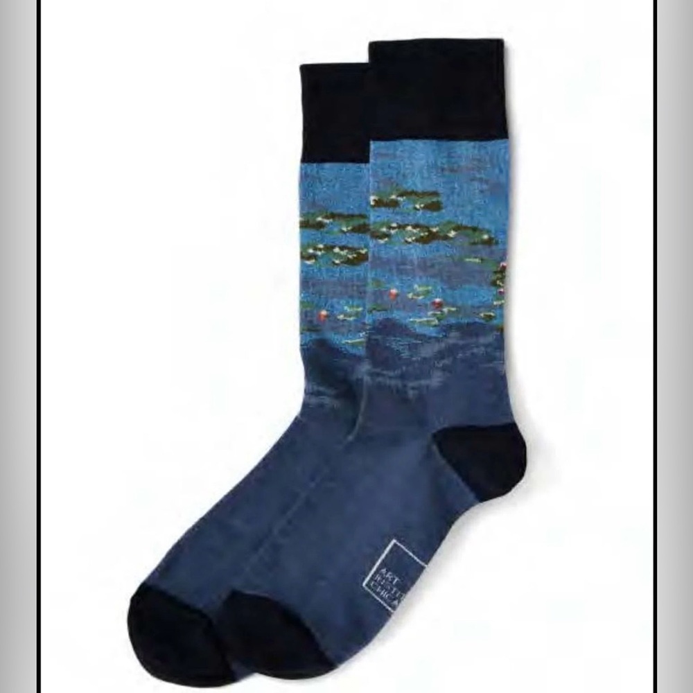 Claude monet’s “water lilies “art institute of Chicago socks made in Italy osfm